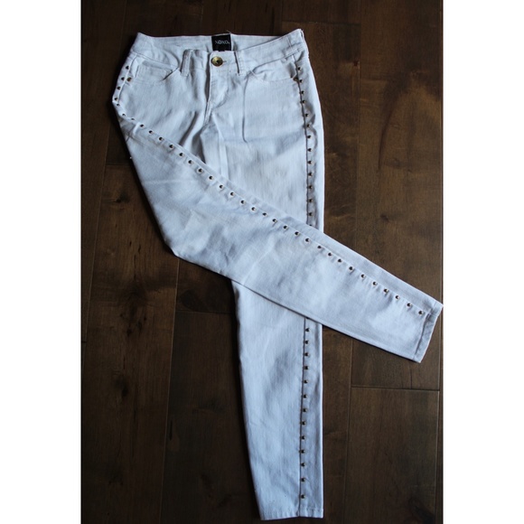 White Studded Jeans - Picture 1 of 4